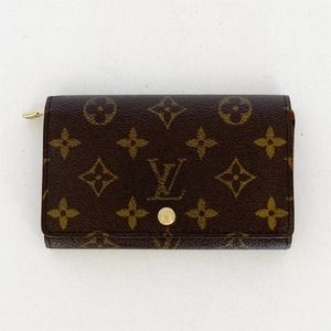 LOUIS VUITTON Vintage Tresor Coated Canvas Snap Wallet